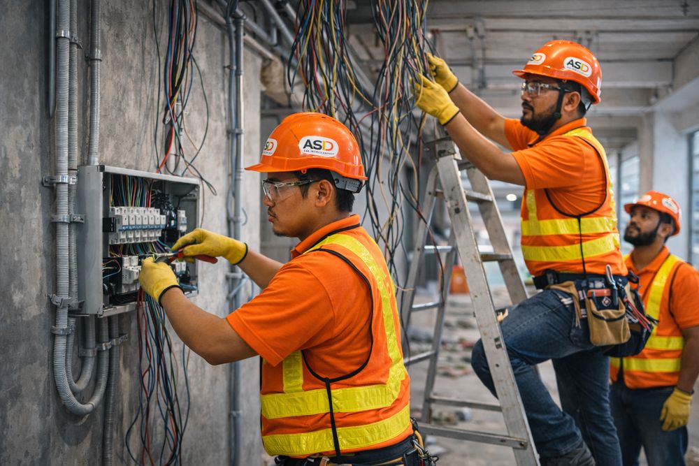 Domestic wiring works